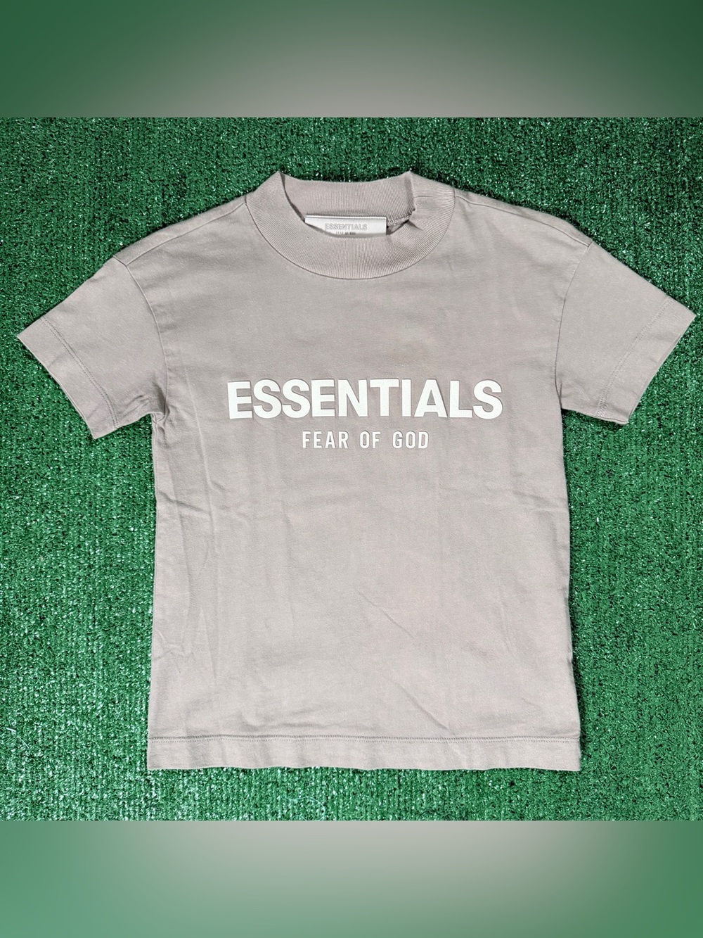 Fear Of God Essentials Womens T-Shirt Size 6 Grey Cotton Logo Tee